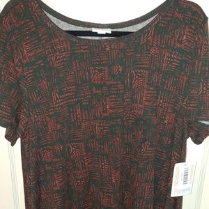 Charcoal & red Carly hi-low dress